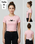 CAMISA ROSA CON LINEAS NEGRAS DE MUJER