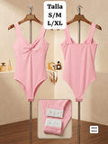 BODY ROSA CON BROCHE DE MUJER