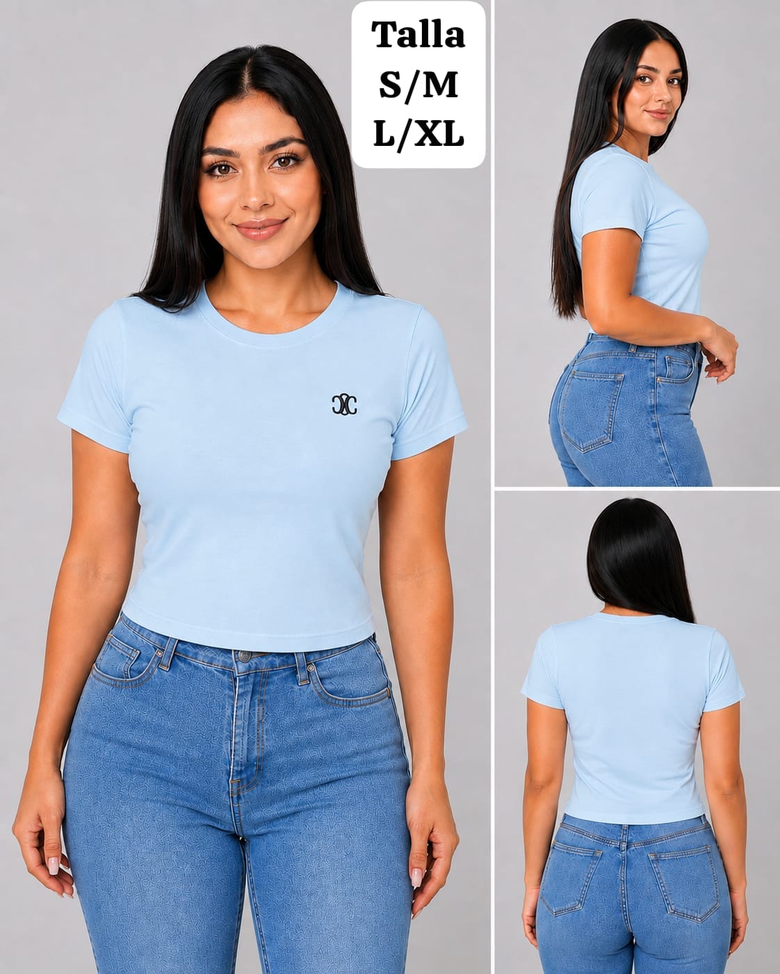 CAMISA CELESTE DE MUJER