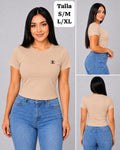 CAMISA CAFE CLARO DE MUJER