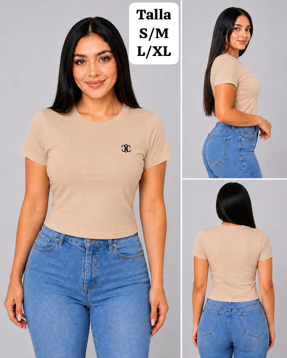 CAMISA CAFE CLARO DE MUJER
