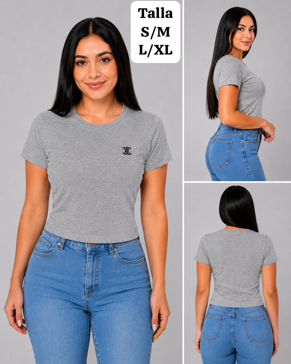CAMISA GRIS DE MUJER