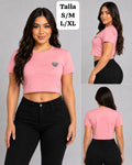 CROPTOP ROSA DE MUJER