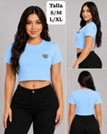 CROPTOP CELESTE DE MUJER