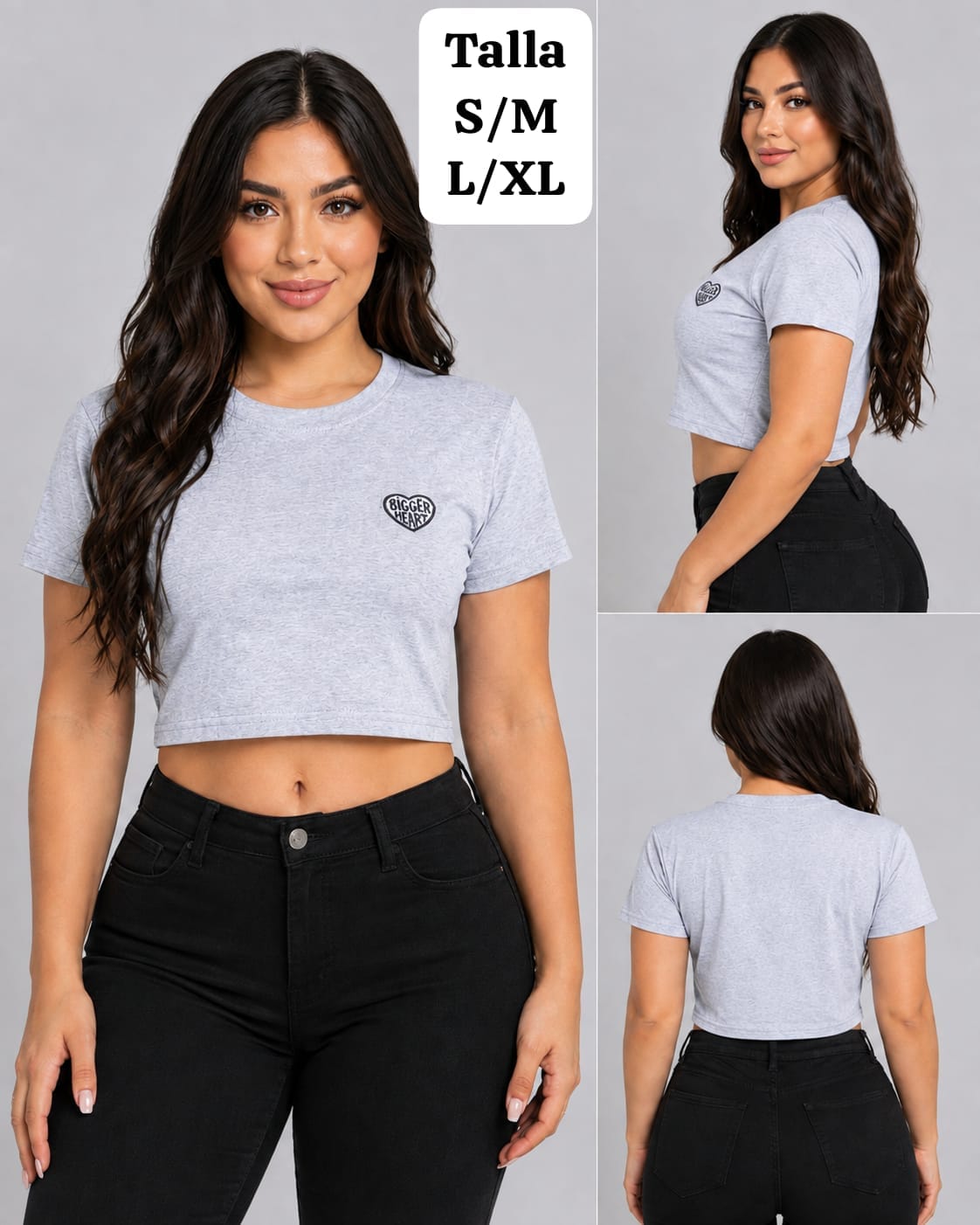 CROPTOP GRIS DE MUJER