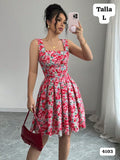 VESTIDO CORTO FLOREADO DE MUJER