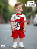 CONJUNTO DE SHORT Y CAMISA DEL HOMBRE ARAÑA DE NIÑO