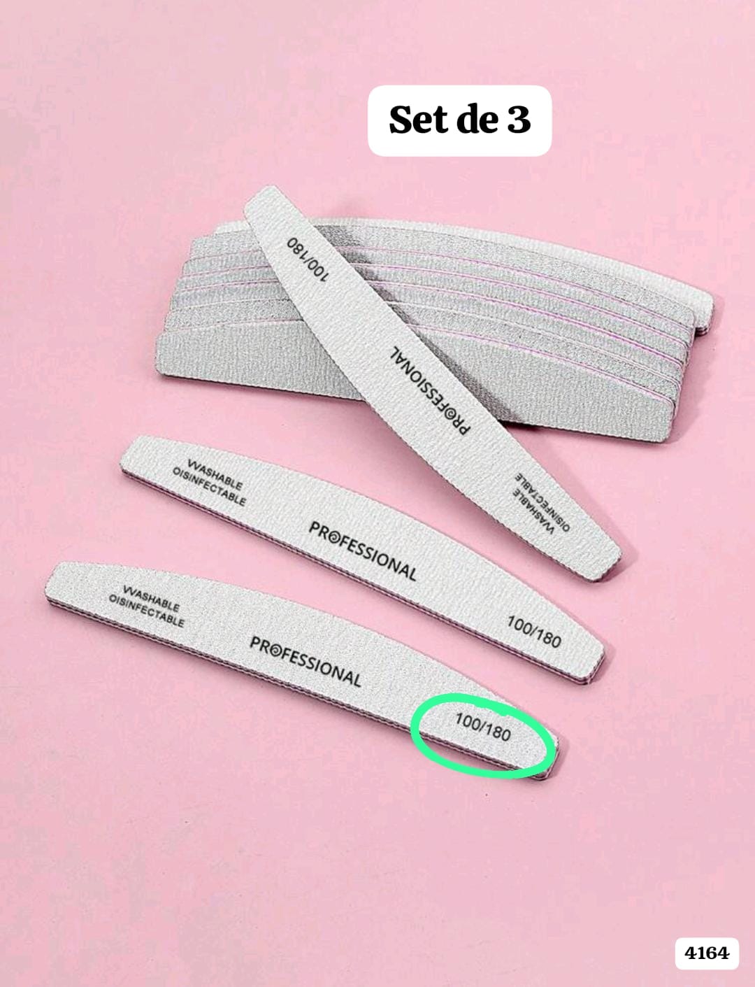 SET DE 3 LIMAS DE UÑAS 100/180
