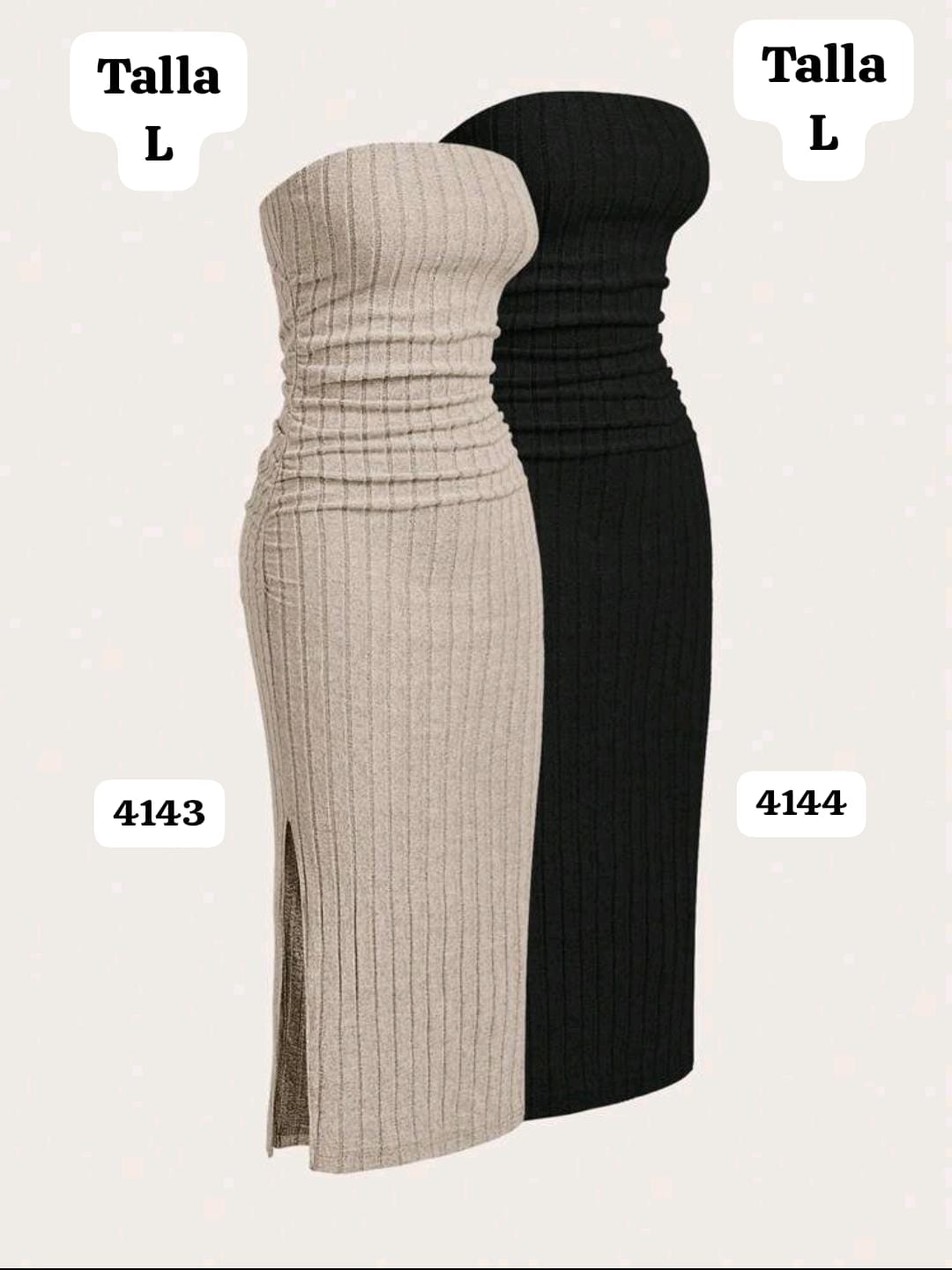 VESTIDO PEGADO Y LARGO DE MUJER