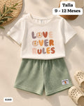 CONJUNTO DE SHORT VERDE DE NIÑO