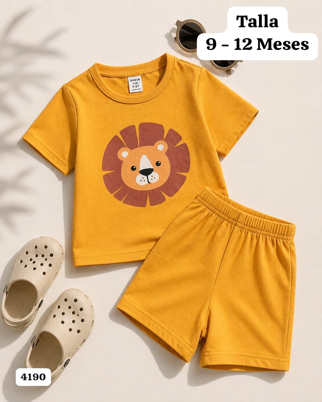CONJUNTO AMARILLO DE SHORT DE NIÑO