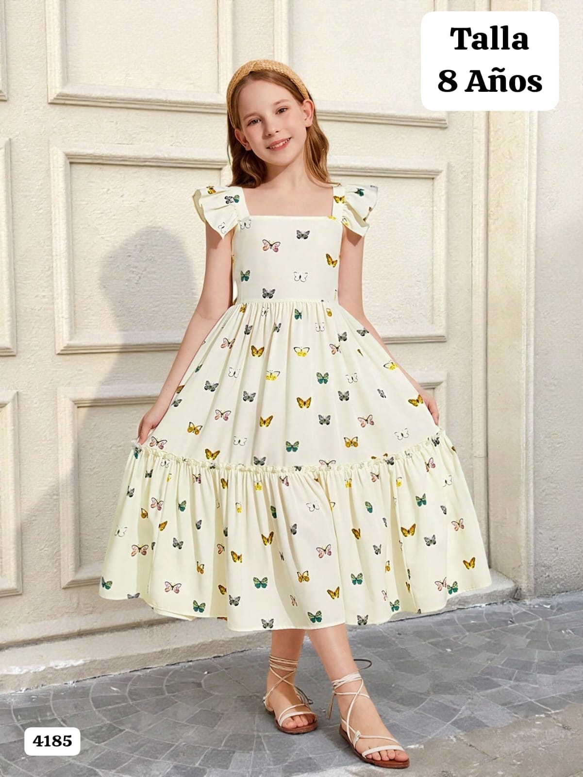 VESTIDO CON MARIPOSAS DE NIÑA