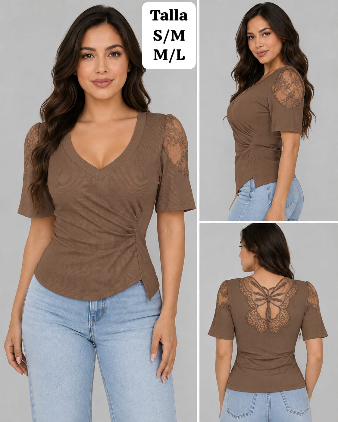 BLUSA CAFE ESCOTE V DE MUJER