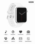 RELOJ BLANCO Y PLATEADO