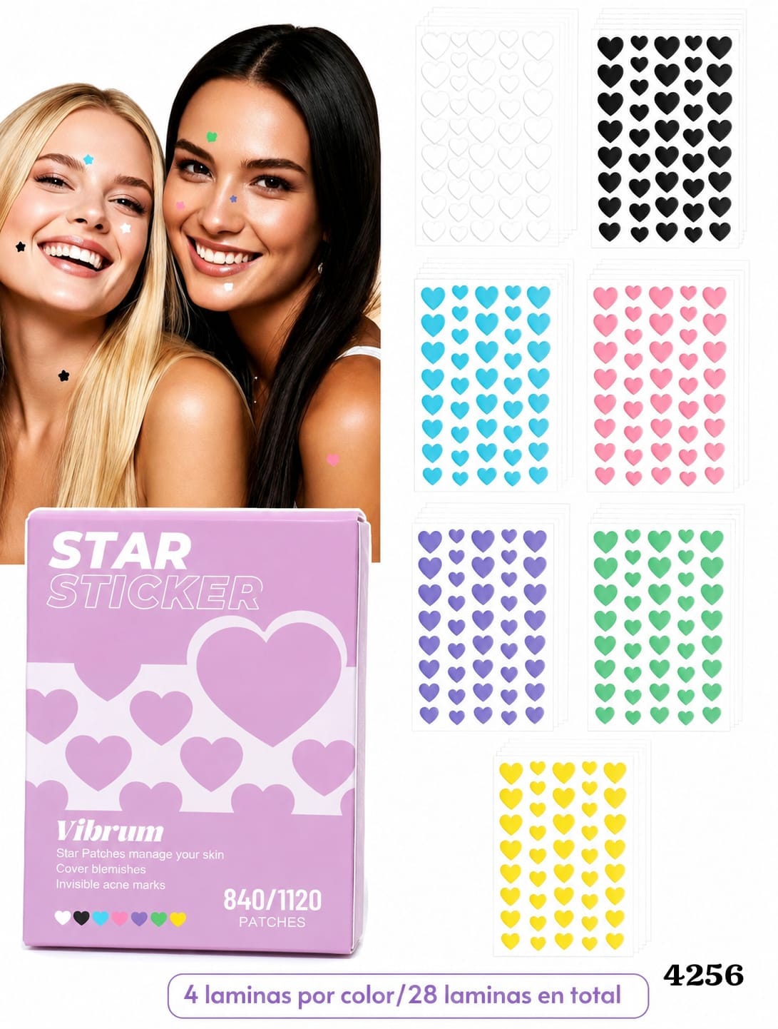 28 LAMINAS DE PARCHES DE ACNE