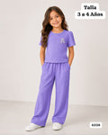 CONJUNTO MORADO DE PANTALONETA DE NIÑA