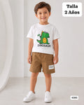 CONJUNTO DE CAMISA CON COCODRILO DE NIÑO