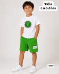 CONJUNTO DE SHORT VERDE DE NIÑO