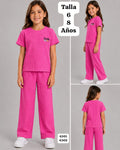 CONJUNTO ROSA FUCSIA DE PANTALONETA DE NIÑA