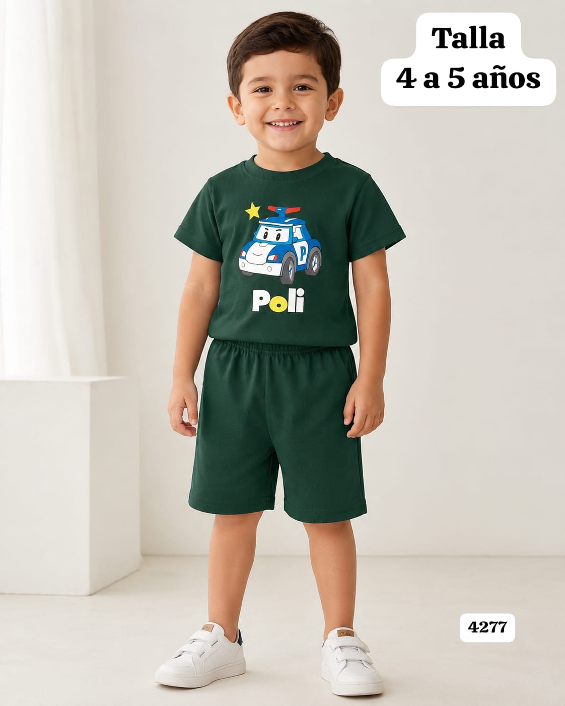 CONJUNTO VERDE DE SHORT DE NIÑO
