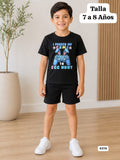 CONJUNTO DE SHORT NEGRO DE NIÑO
