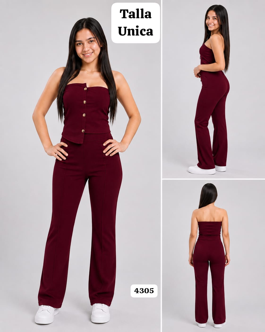 CONJUNTO OCRE DE TOP Y PANTALONETA TALLA UNICA