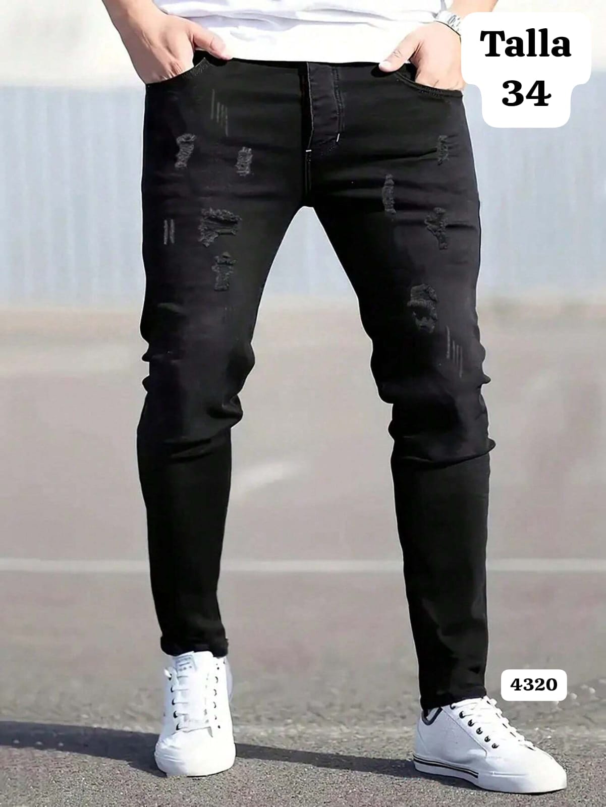 PANTALON NEGRO TALLA 34 DE HOMBRE