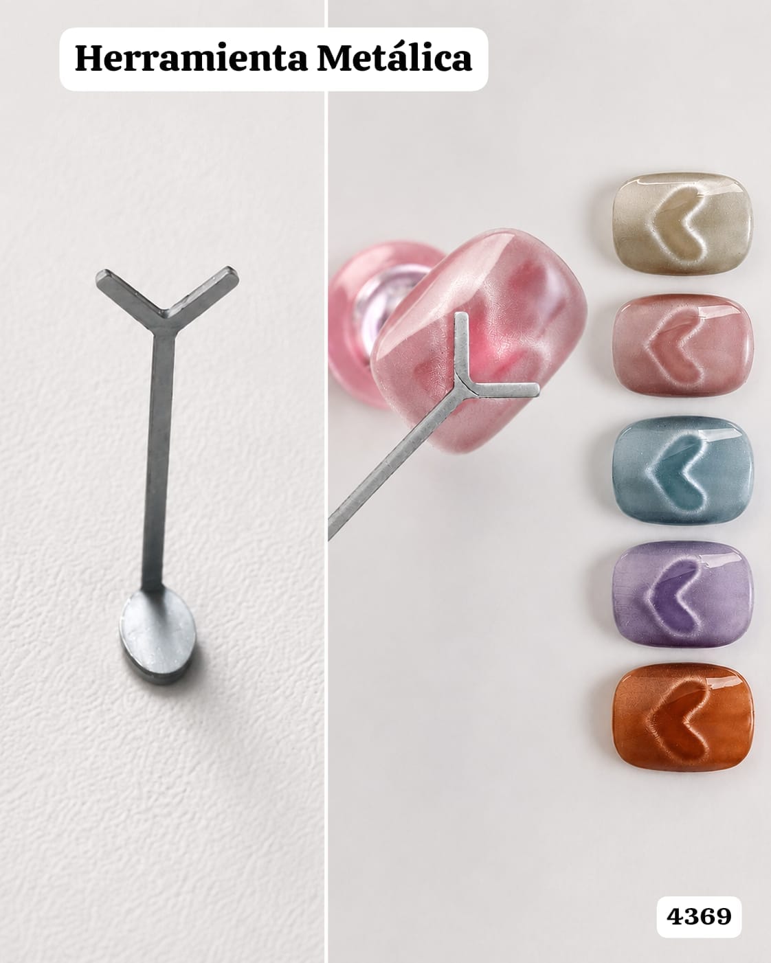 HERRAMIENTO DE METAL PARA DISEÑOS DE UÑAS