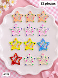 12 GANCHITOS DE ESTRELLA