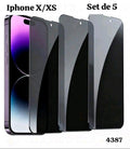 SET DE 5 VIDRIOS TEMPLADO PARA IPHONE X/XS