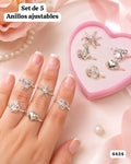 SET DE 5 ANILLOS AJUSTABLES