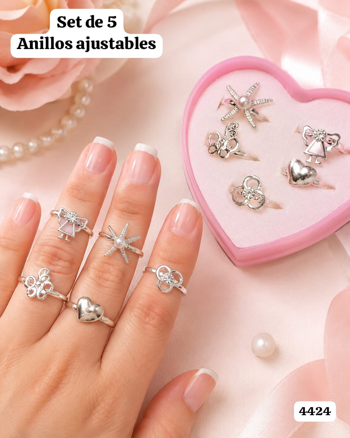 SET DE 5 ANILLOS AJUSTABLES
