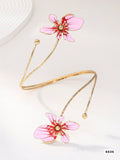 BRAZALETE DORADO CON FLORES