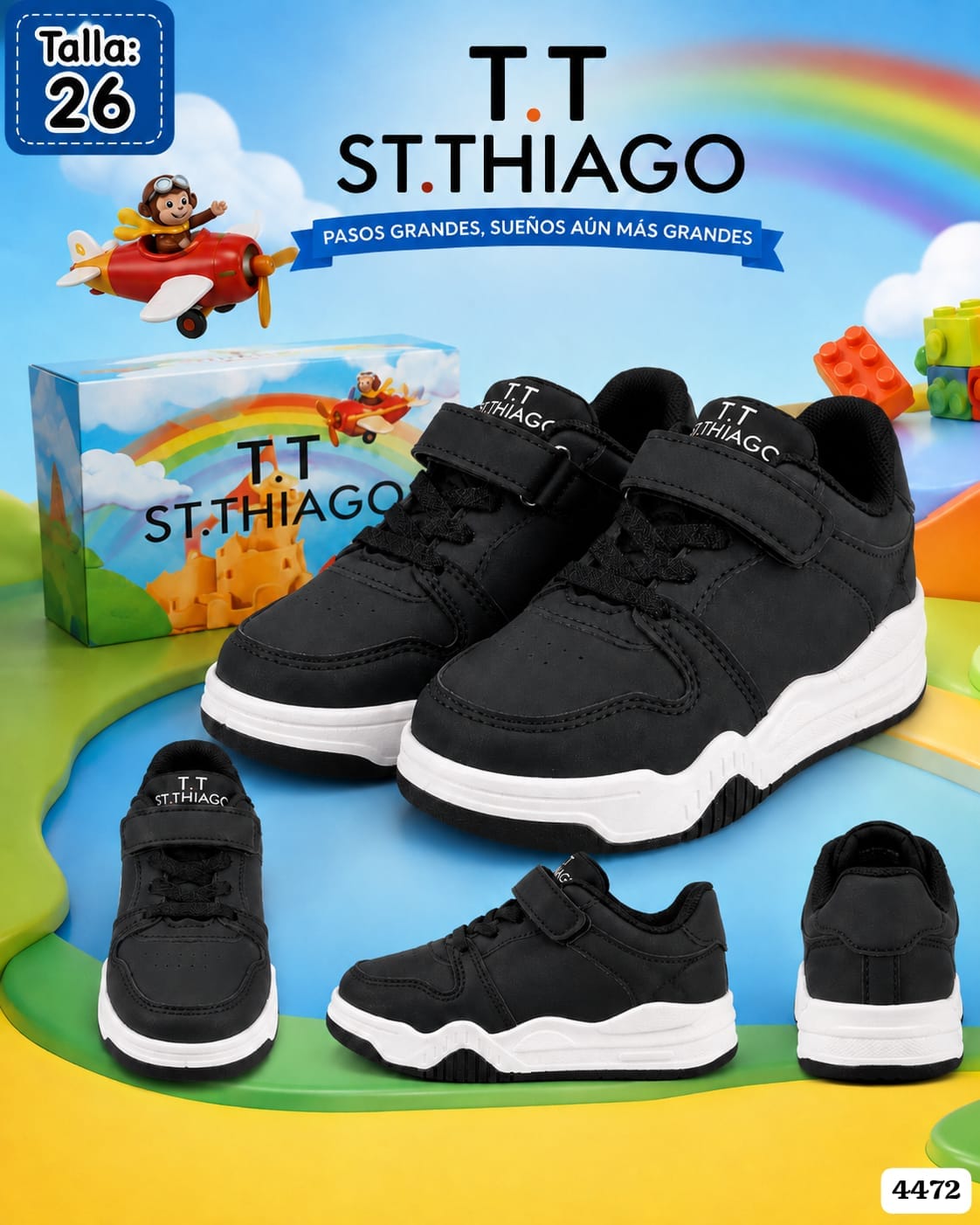 TENIS NEGROS ST.THIAGO DE NIÑO