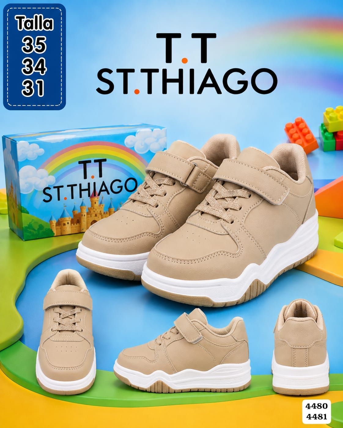 TENIS NEGROS ST.THIAGO TALLAS JUVENILES