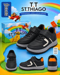 TENIS NEGROS CON NARANJA ST.THIAGO DE NIÑO