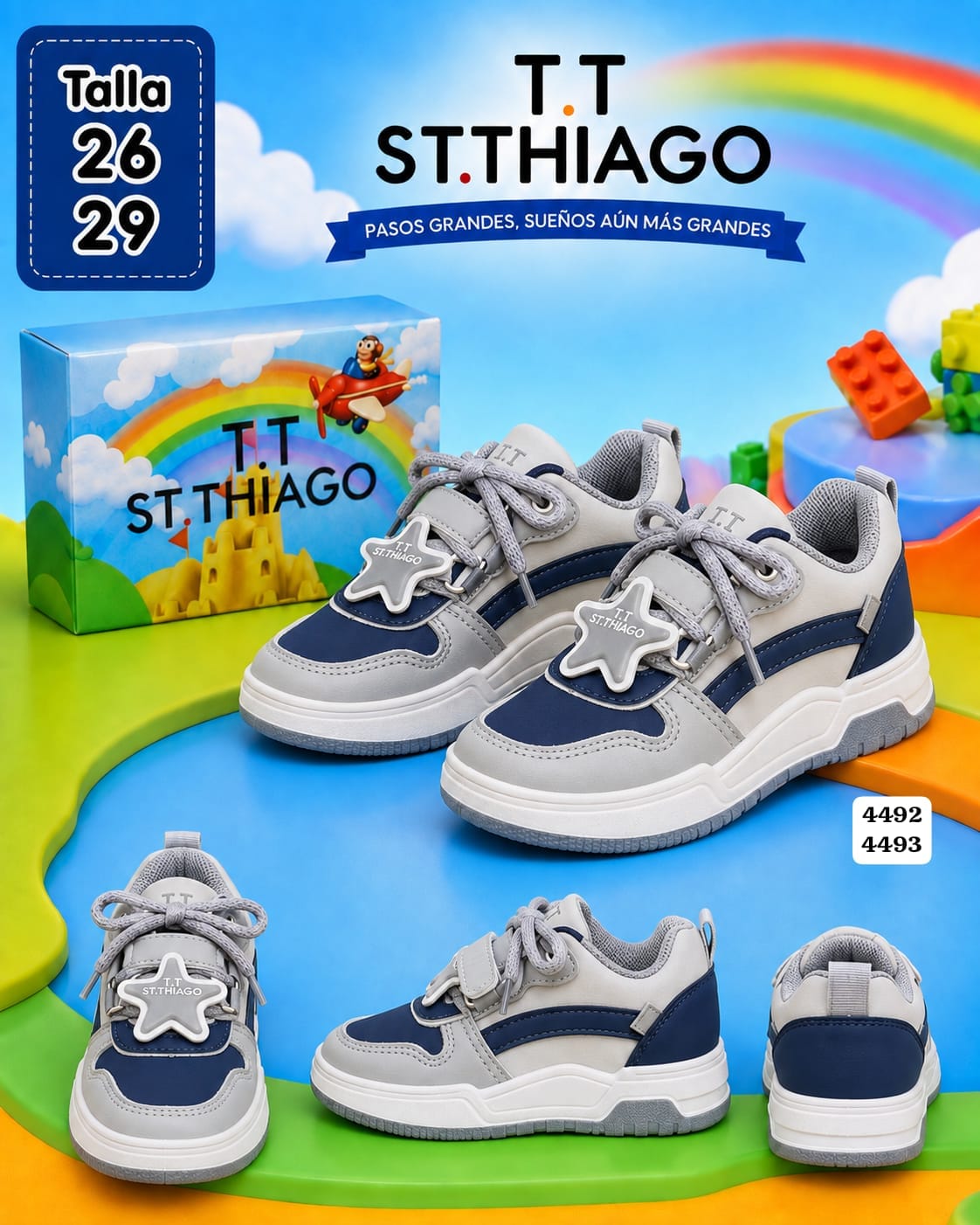 TENIS AZUL CON ESTRELLA ST.THIAGO DE NIÑO