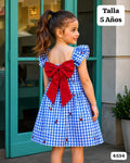 VESTIDO CON CHONGO ROJO DE NIÑA