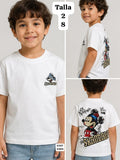 CAMISA BLANCA CON DIBUJO DE MICKEY DE NIÑO