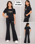 CONJUNTO NEGRO DE CAMISA Y PANTALONETA