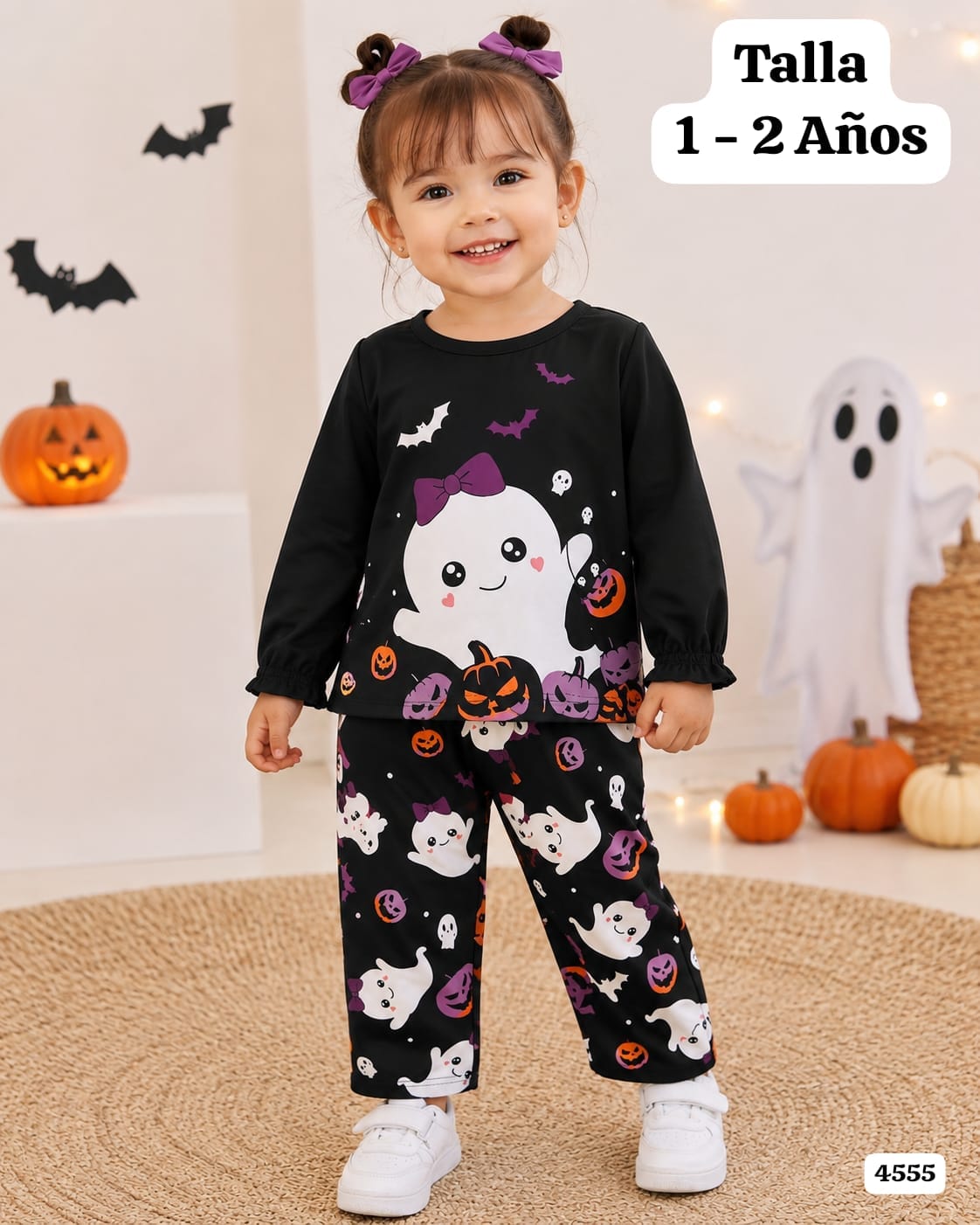 CONJUNTO NEGRO ESTILO HALLOWEEN