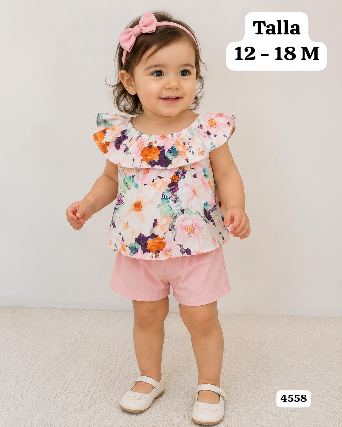 CONJUNTO DE CAMISA CAMPESINA DE NIÑA