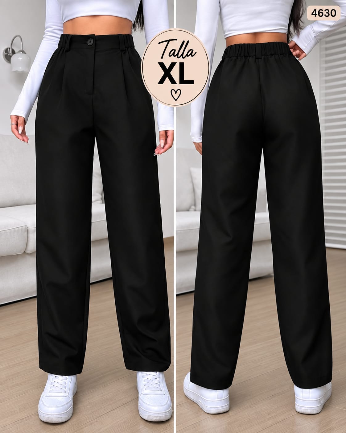 PANTALONETA NEGRA DE MUJER