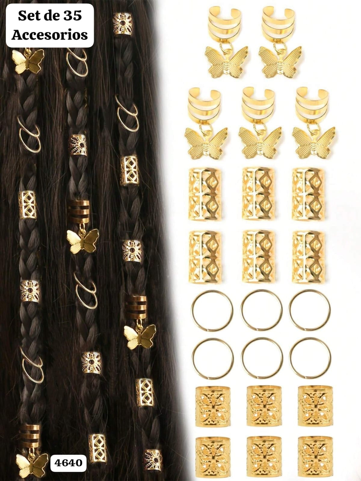 ACCESORIOS DORADOS DE CABELLO