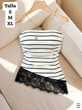 TOP BLANCO CON LINEAS