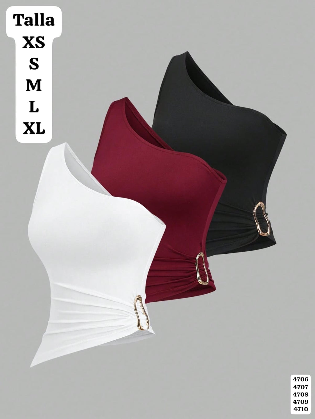 BLUSA SIN MANGAS CON HEBILLA METALICA DE MUJER