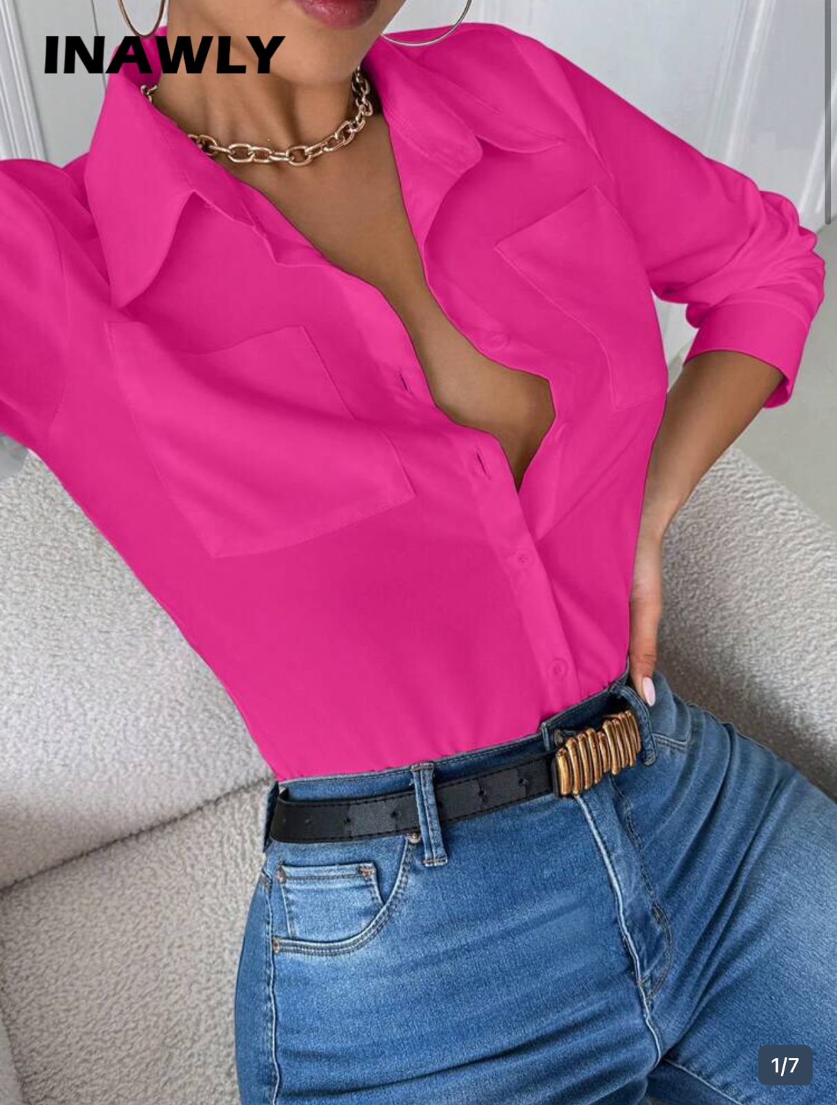 CAMISA MANGA LARGA DE MUJER