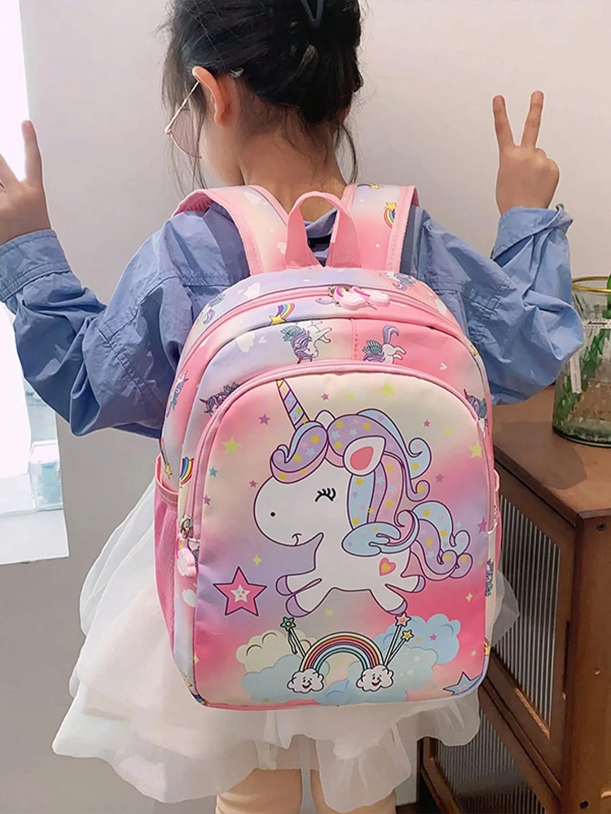 MOCHILA DE UNICORNIO ROSADO