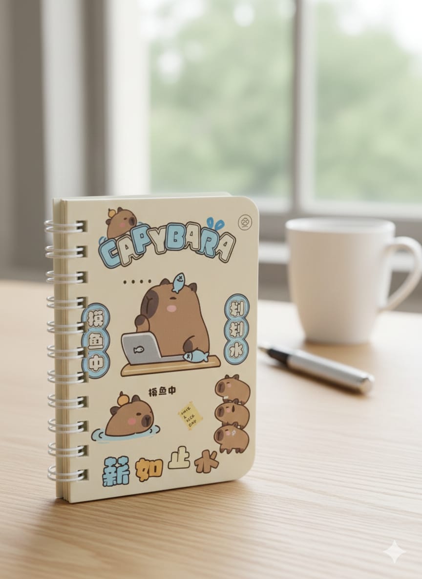 LIBRETA CON DISEÑO DE CAPIBARA PEQUEÑA