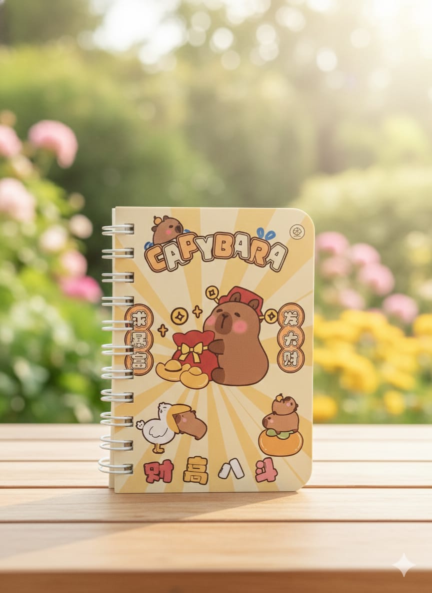 LIBRETA CON DISEÑO DE CAPIBARA PEQUEÑA